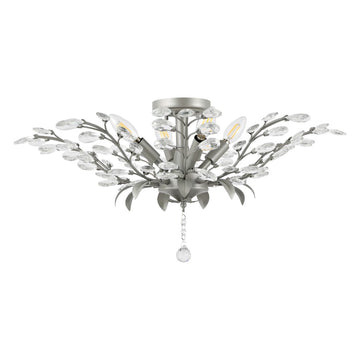 Elisana 26" ontemporary Bohemian Iron/Acrylic LED Semi Flush Mount - JONATHAN Y